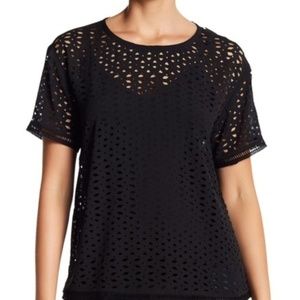 NWOT Michael Stars Allover Laser-Cut Tee